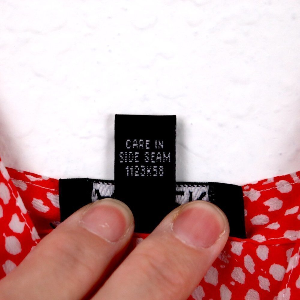 EUC A Byer Summer Dress Size Medium Red with Animal print‎ type polka dots - Picture 8 of 10